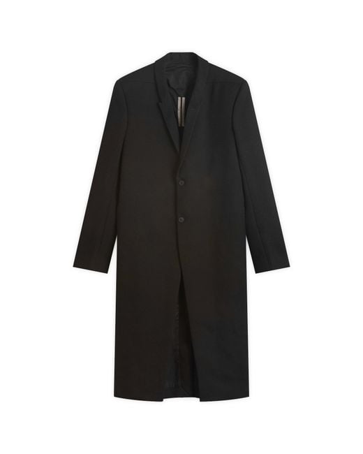 Rick Owens Black Concordian Wool Coat for men