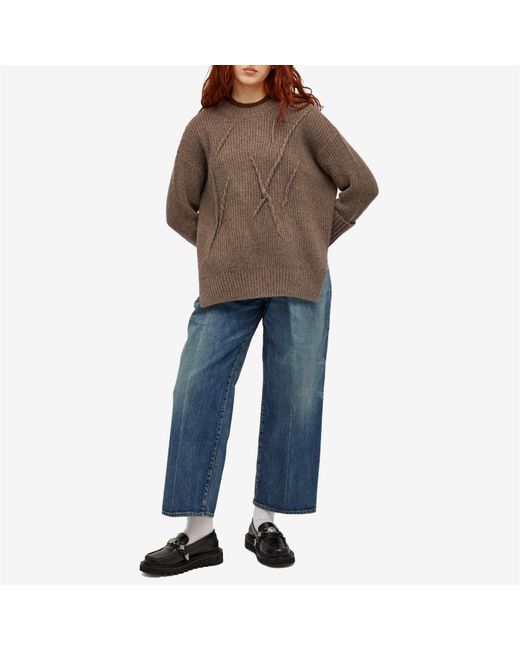 Undercover Brown Oversized Knitted Jumper