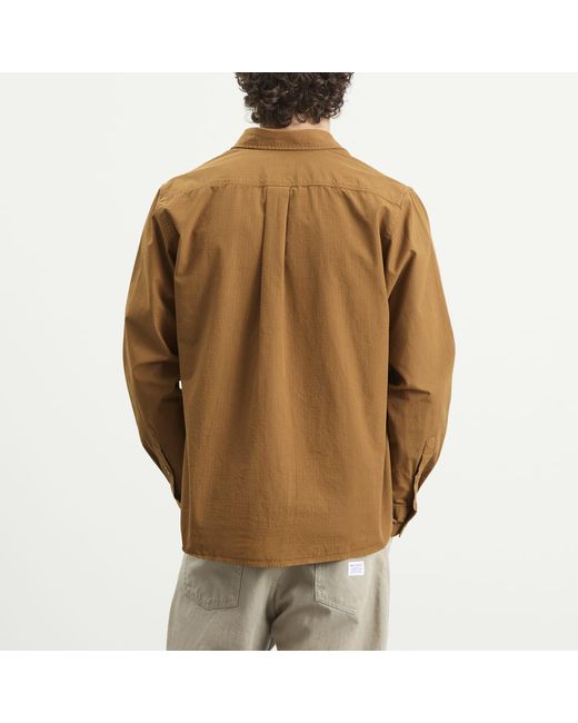 Norse Projects Brown Algot Cotton Ripstop Relaxed Shirt for men