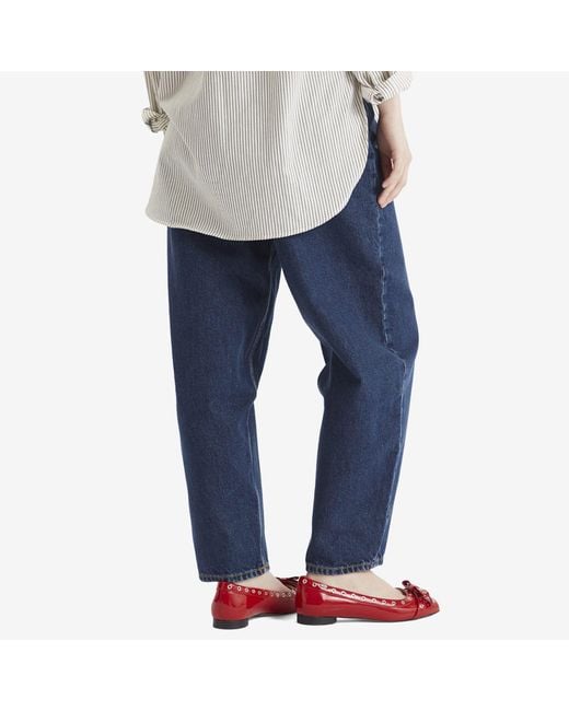 Ganni Blue Stary Rigid Denim Jeans