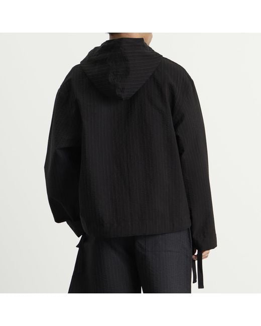 Studio Nicholson Black Almes Hooded Pullover for men
