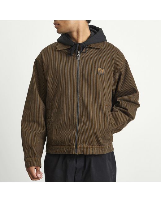 No Problemo Brown Striped Nayoko Jacket for men