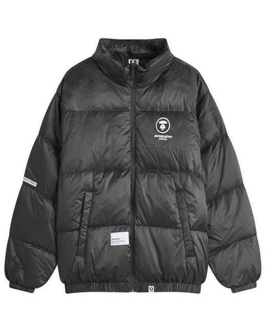 Aape By A Bathing Ape Gray Aape Now Camo Down Jacket for men