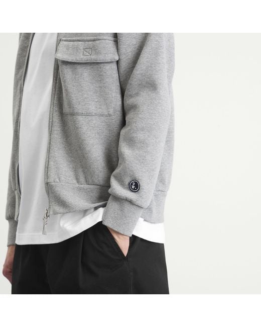 Universal Works Gray Tylerzip Sweat Jacket for men