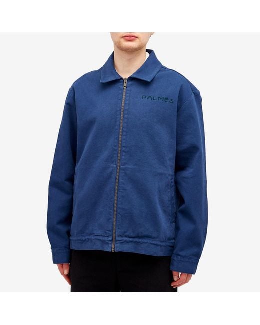 Palmes Blue Tower Zip Jacket for men