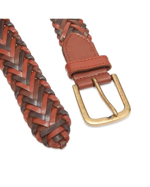 Corridor NYC Braided Leather Belt in Brown for Men | Lyst Canada
