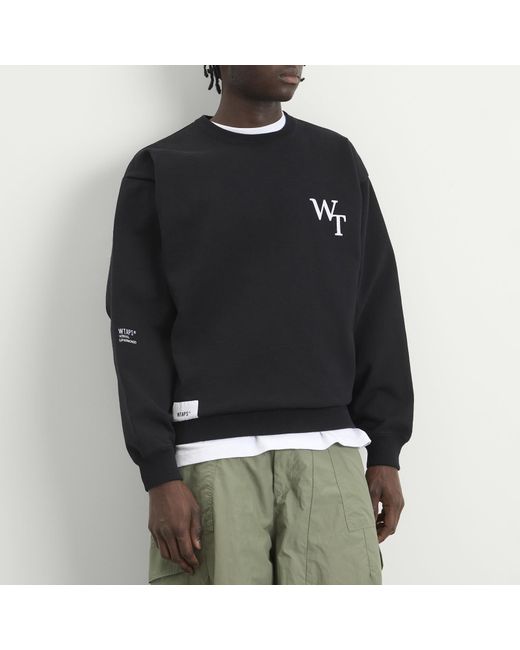 (w)taps Black Academy Sweater for men