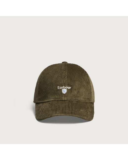 Barbour Green Preston Cord Cap for men