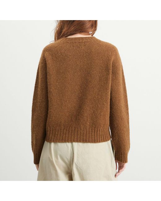 YMC Brown Jets Crew Knit Jumper