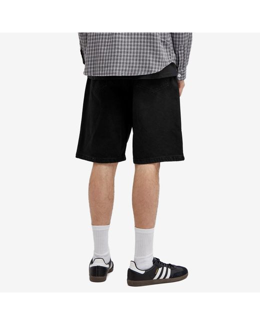 Fucking Awesome Black 3 Spiral Denim Shorts for men