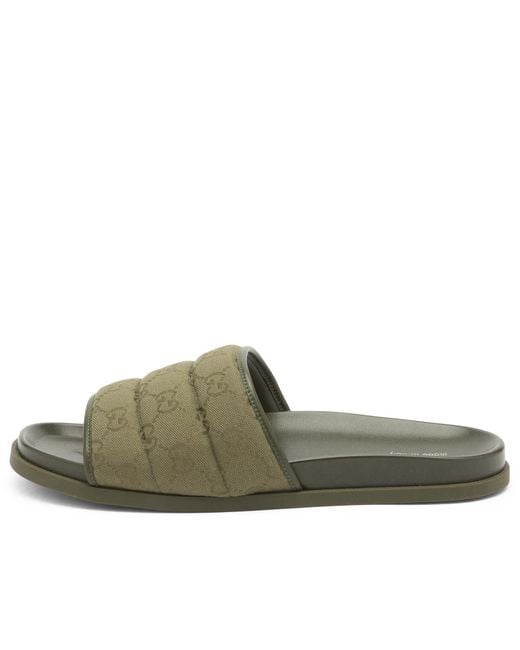Gucci Green Rhein Open Slide for men