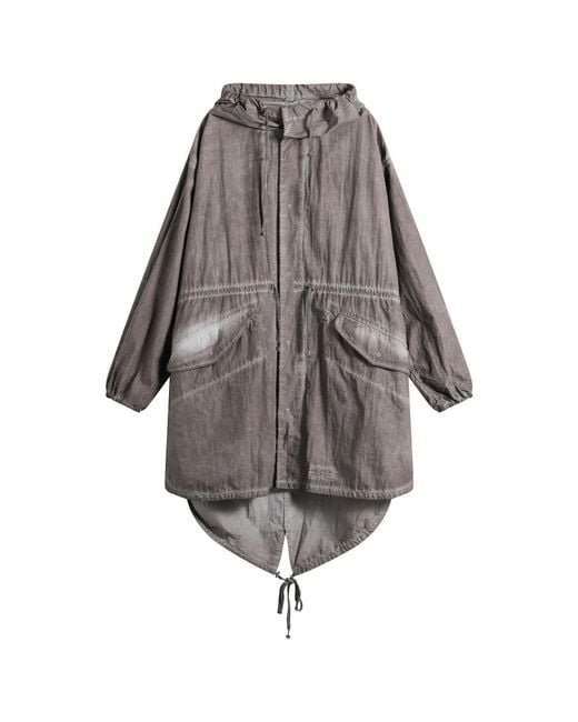 Maison Margiela Gray Parka Coat for men