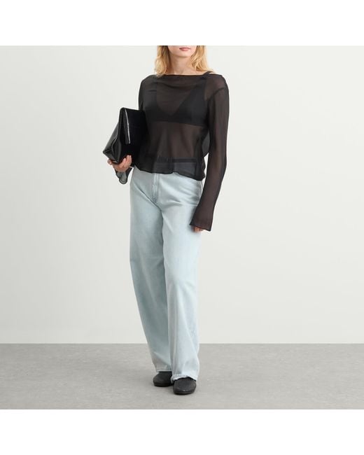 Sir Black Strobe Cowl Top