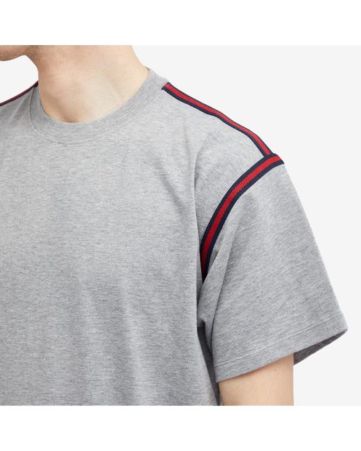 Gucci Gray Cotton Jersey T-shirt With Web for men