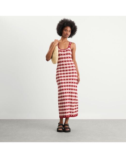 House Of Sunny Picnic Hockney Midi Dress in Red | Lyst UK
