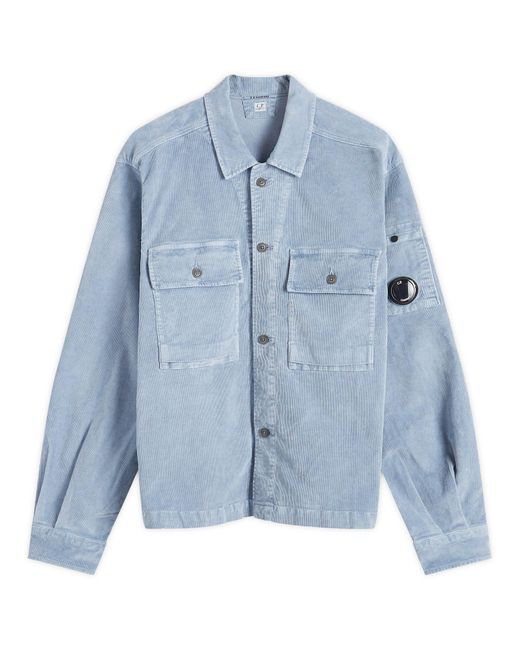 C P Company Blue Corduroy Utility Shirt for men