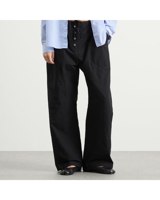 Studio Nicholson Black Ventura Drawstring Trousers