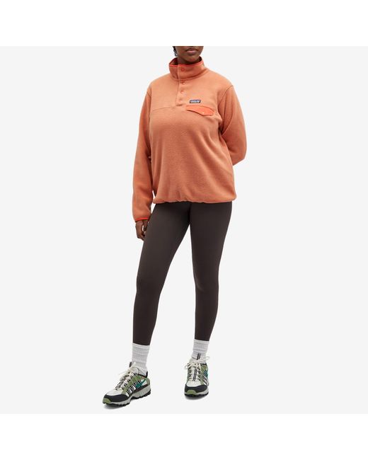 Patagonia Orange Lightweight Synch Snap T Pullover