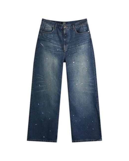 A.P.C. Blue Relaxed H Painter Denim Jeans for men