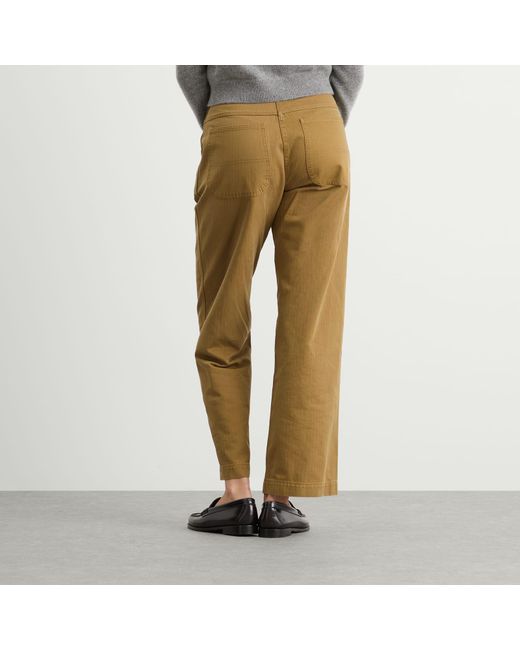 NOTHING WRITTEN Brown Paan Cotton Work Pants