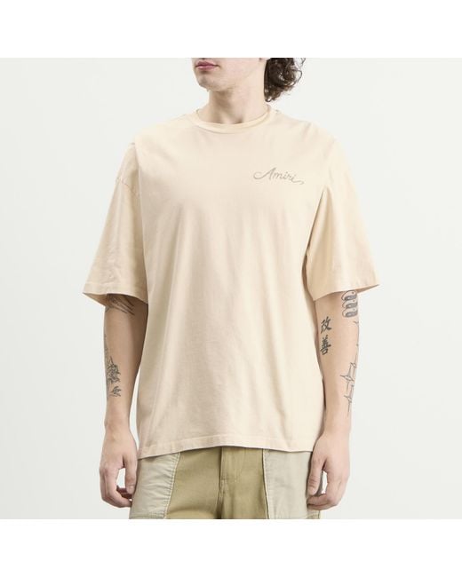 Amiri Natural Ma Check Patch Skate T-Shirt for men