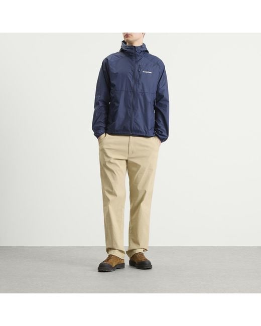 Montbell Blue Wind Blast Hooded Jacket for men