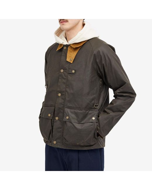 Barbour Gray Utility Spey Wax Jacket for men