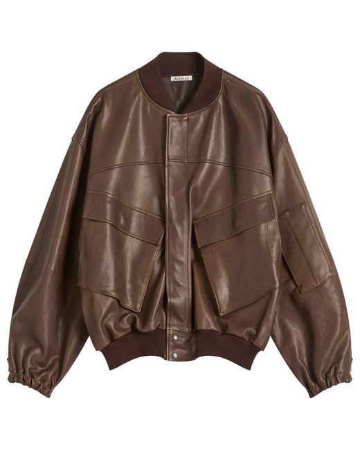 ジャケット・アウター 25ss AURALEE LAMB LEATHER FLIGHT BLOUSON AURALEE Lamb Leather Flight Blouson in Brown for Men | Lyst