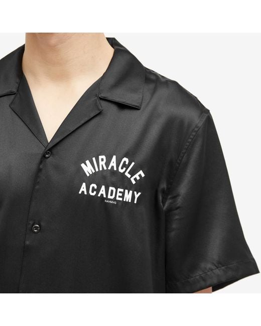 NAHMIAS Black Miracle Academy Silk Vacation Shirt for men