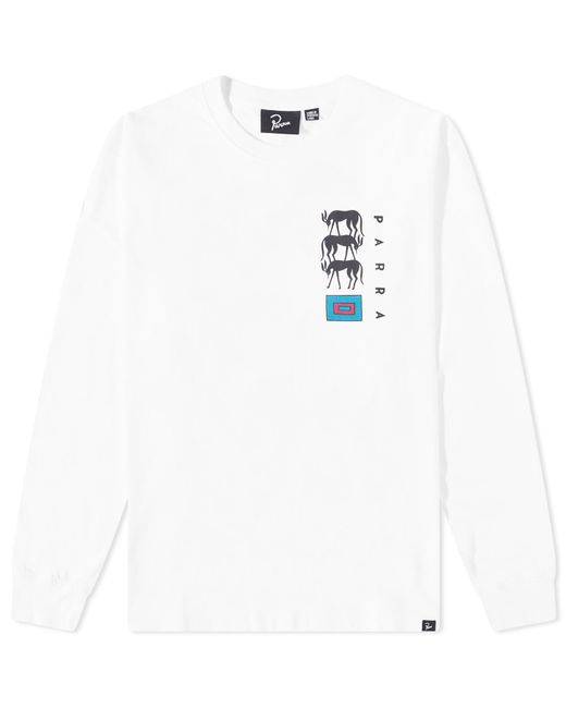by Parra White Long Sleeve The Berry Farm T-Shirt for men
