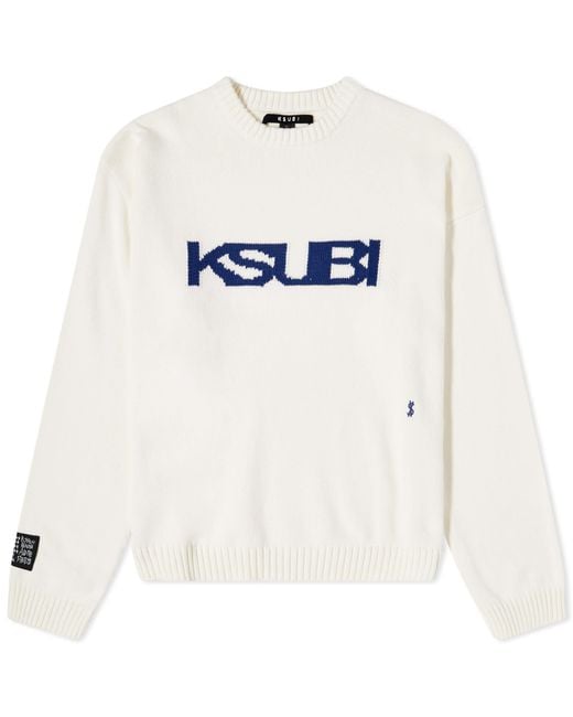 Ksubi White Oversized Logo Knit