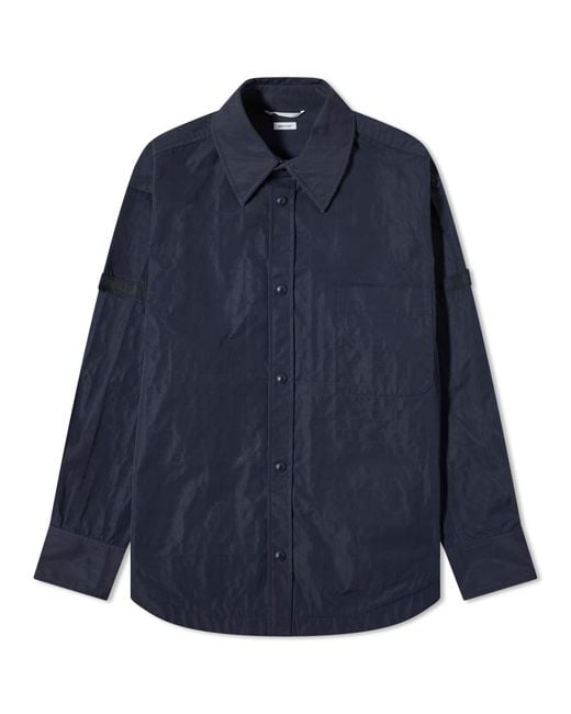Thom Browne Blue Oversized Tonal Shirt Jacket for men