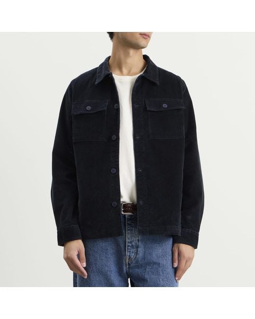Barbour Black Cord Overshirt for men