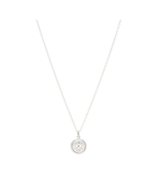 Neighborhood Metallic Button Necklace for men
