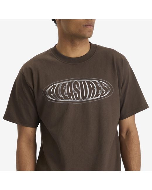 Pleasures Brown Sandblast T-Shirt for men