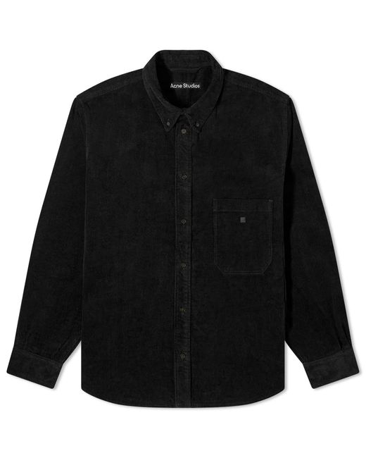 Acne Black Oday Corduroy Shirt Jacket for men