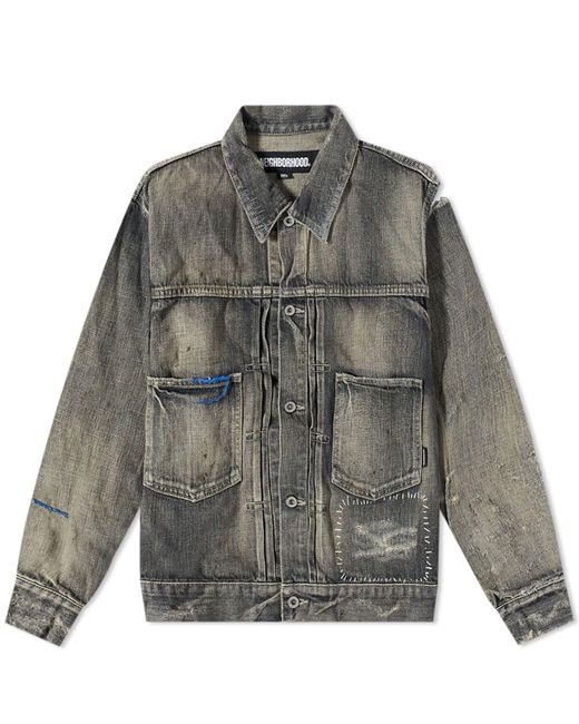 Neighborhood Savage Type 2 Denim Jacket in Gray for Men | Lyst