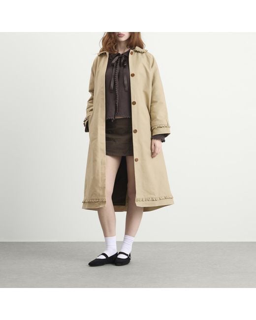 My Mum Made It Natural Tailored Gather Trench Coat