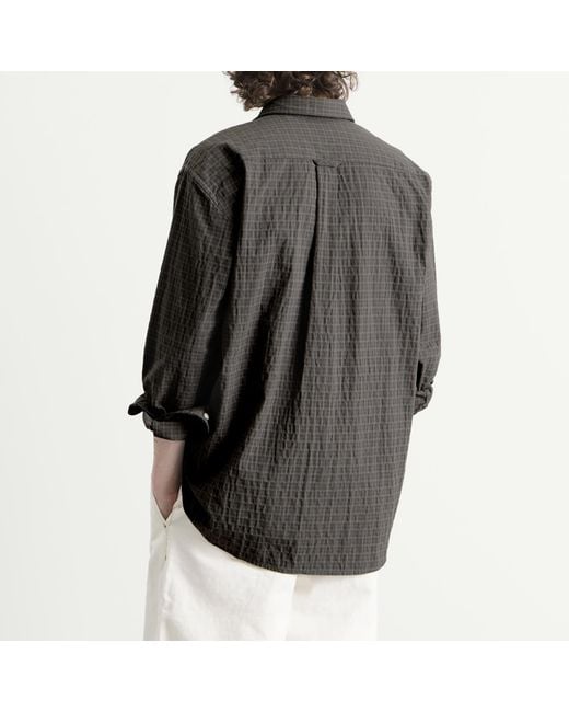Forét Gray Scout Micro Check Shirt for men