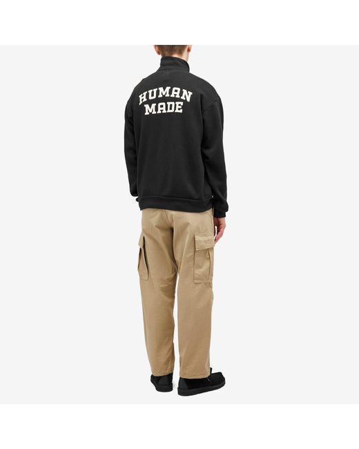 Human Made Black Military Half-Zip Sweatshirt for men