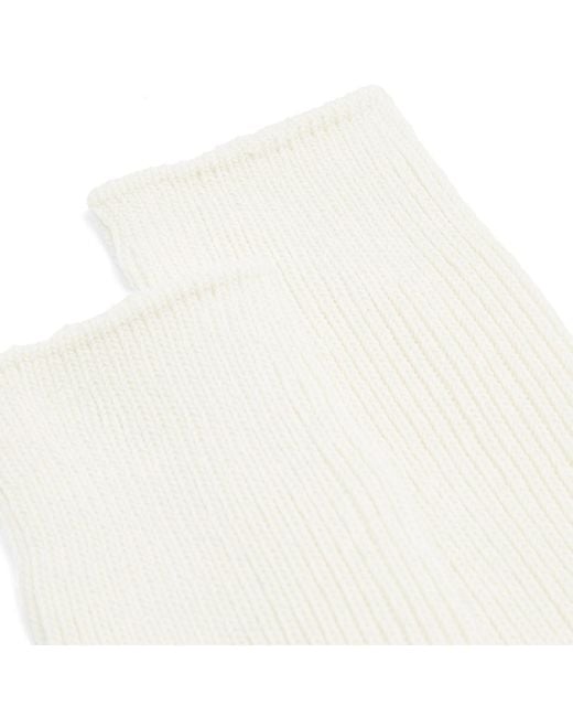 RoToTo White Organic Daily Ribbed Crew Sock