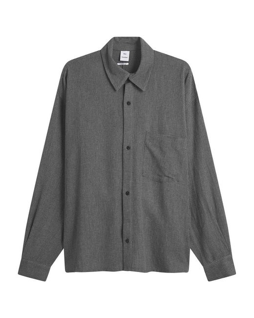 Won Hundred Gray Mazza Micro Check Shirt for men