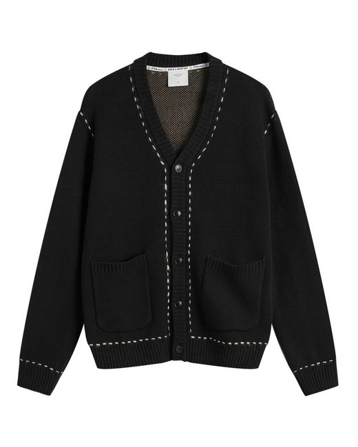 Percival Black Module Boxy Cardigan for men