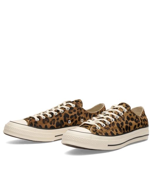 Converse Brown Chuck Taylor 1970S Leopard Pony Hair Ox Sneaker