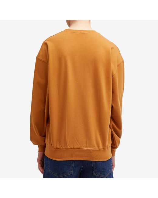 Auralee Orange Super High Gauze Sweatshirt for men