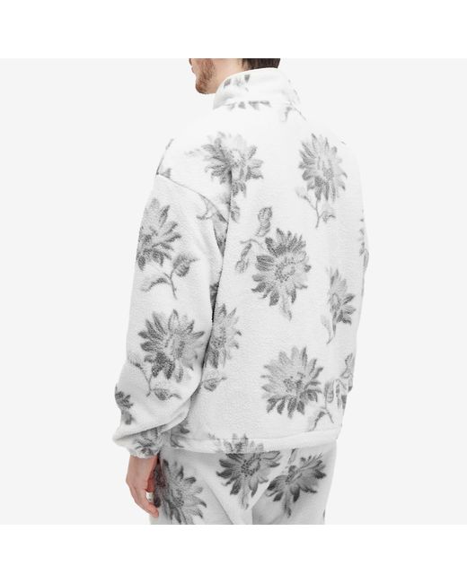 PATTA Gray Sunflower Sherpa Fleece Jacket for men