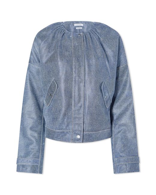 Saks Potts Blue Margeta Leather Jacket