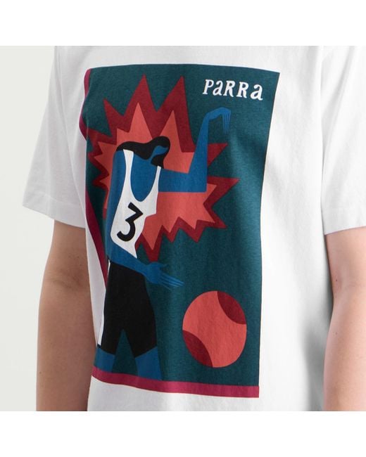 by Parra White Basketball T-Shirt for men