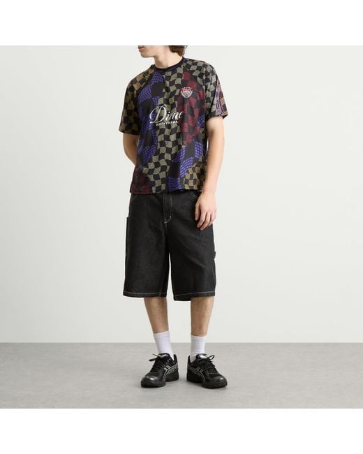 Dime Blue Checkered Home Jersey for men