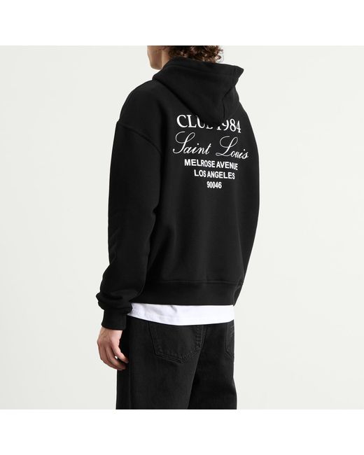 Club 1984 Black Melrose Zip Hoodie for men